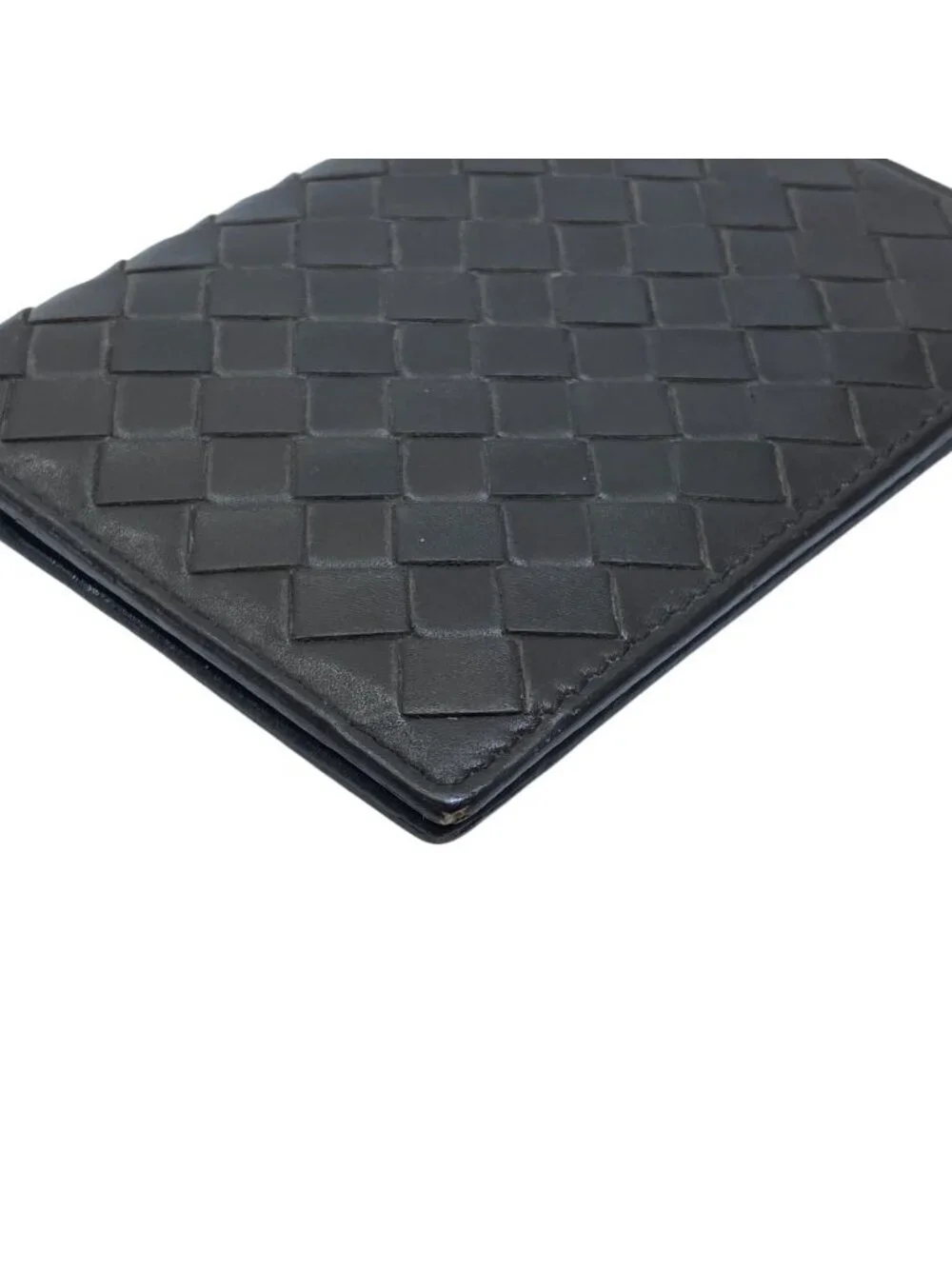 Bottega Veneta Intrecciato Bifold Card Case Business Holder Leather Brown